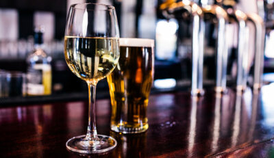 Enjoy a refreshing beer or glass of wine