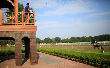 Whitney Viewing Stand at the Oklahoma Thoroughbred Training Racetrack