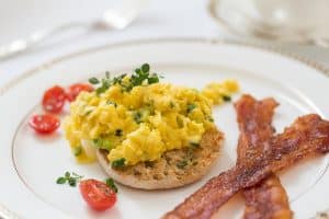 Gourmet farm-to-table buffet breakfast at Saratoga Arms