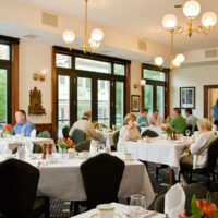 Breakfast in the dining room of the inn