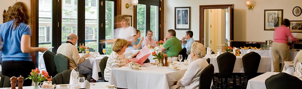 Morning breakfast in the dining room