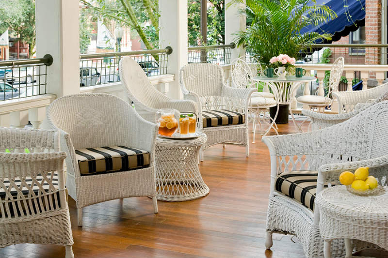 Front Porch Seating at Downtown Bed and Breakfast in Upstate NY