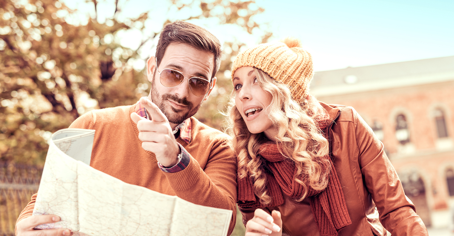 Couple navigating Saratoga Springs