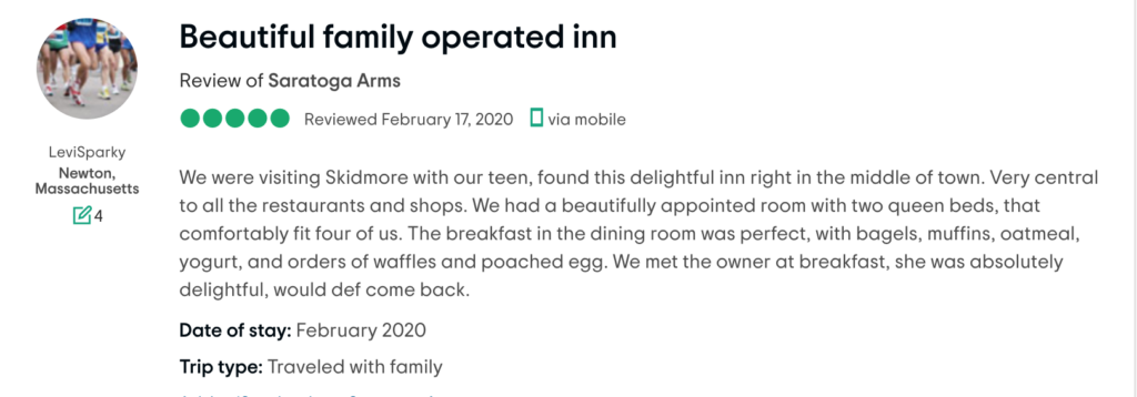 A TripAdvisor Review from a prospective Skidmore College student